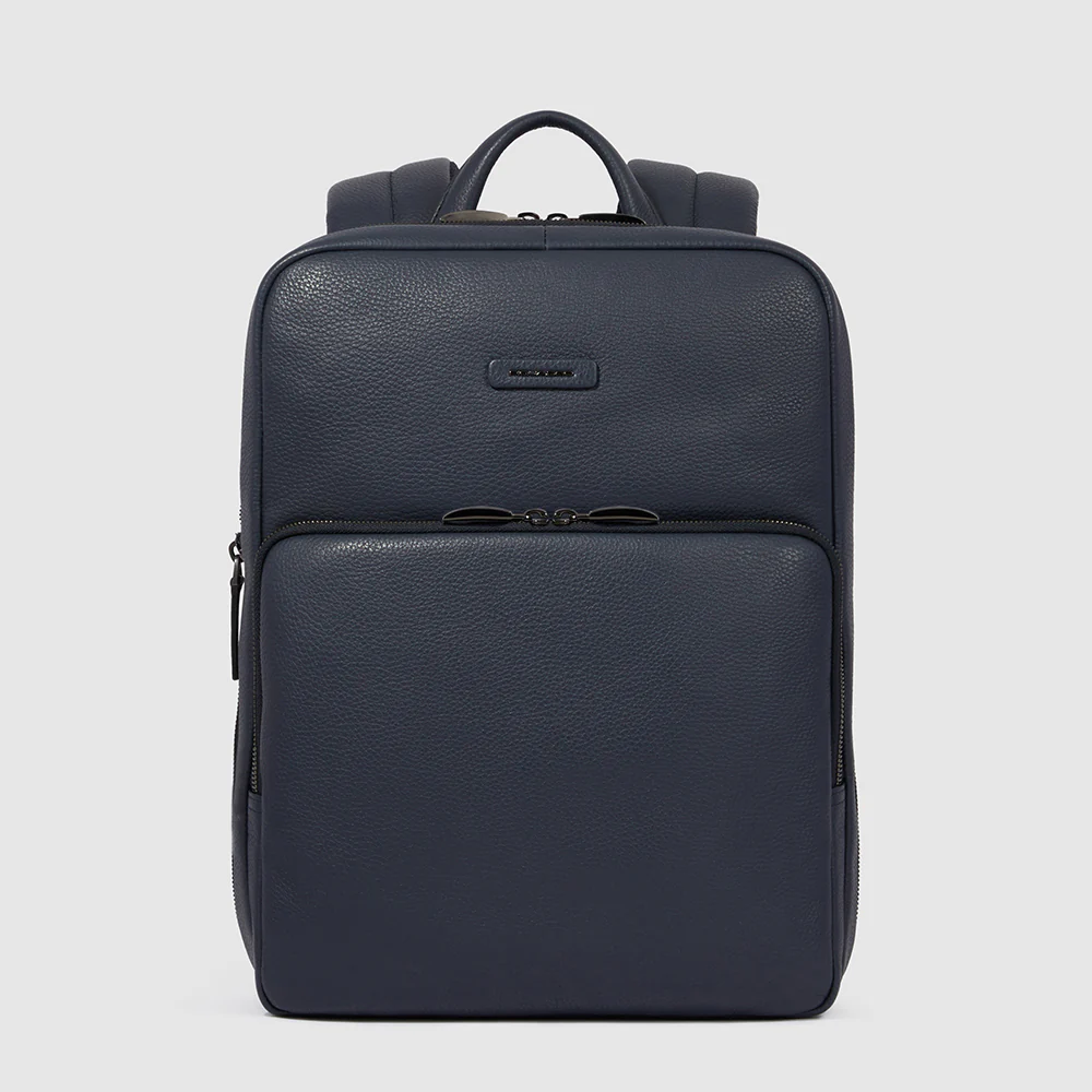 Zaino sottile in pelle CA6311MOS BLU PIQUADRO 
