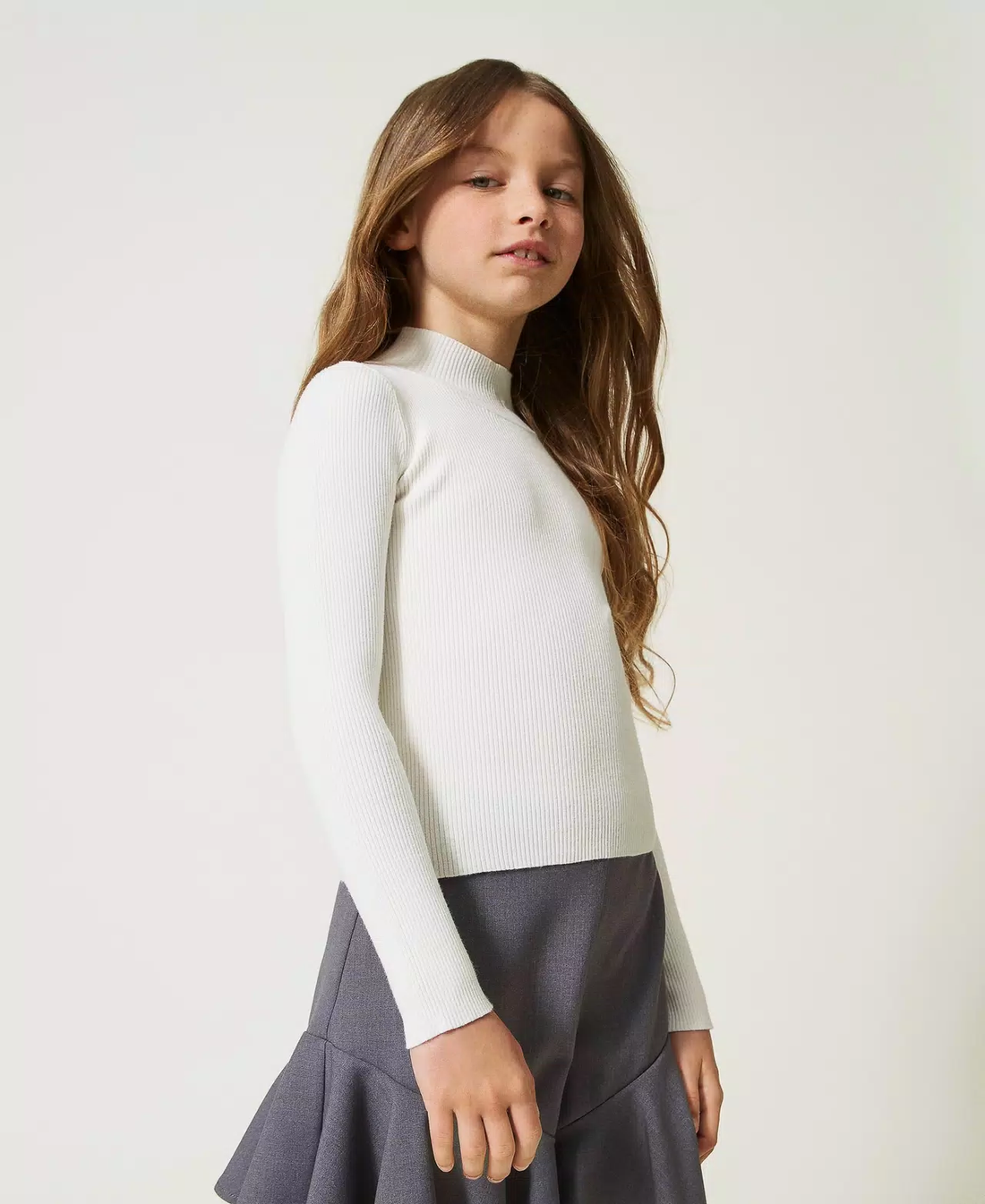 Lupetto a costine 232GJ390C 00526 TWINSET GIRL 