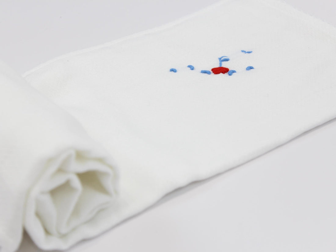 accappatoio con ricamo in cotone PORTOFINO QUADRATO UNI PICCOLA GIUGGIOLA 