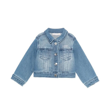 Giubbino in denim con strass HA6024D5046 77122 LIU JO JUNIOR 
