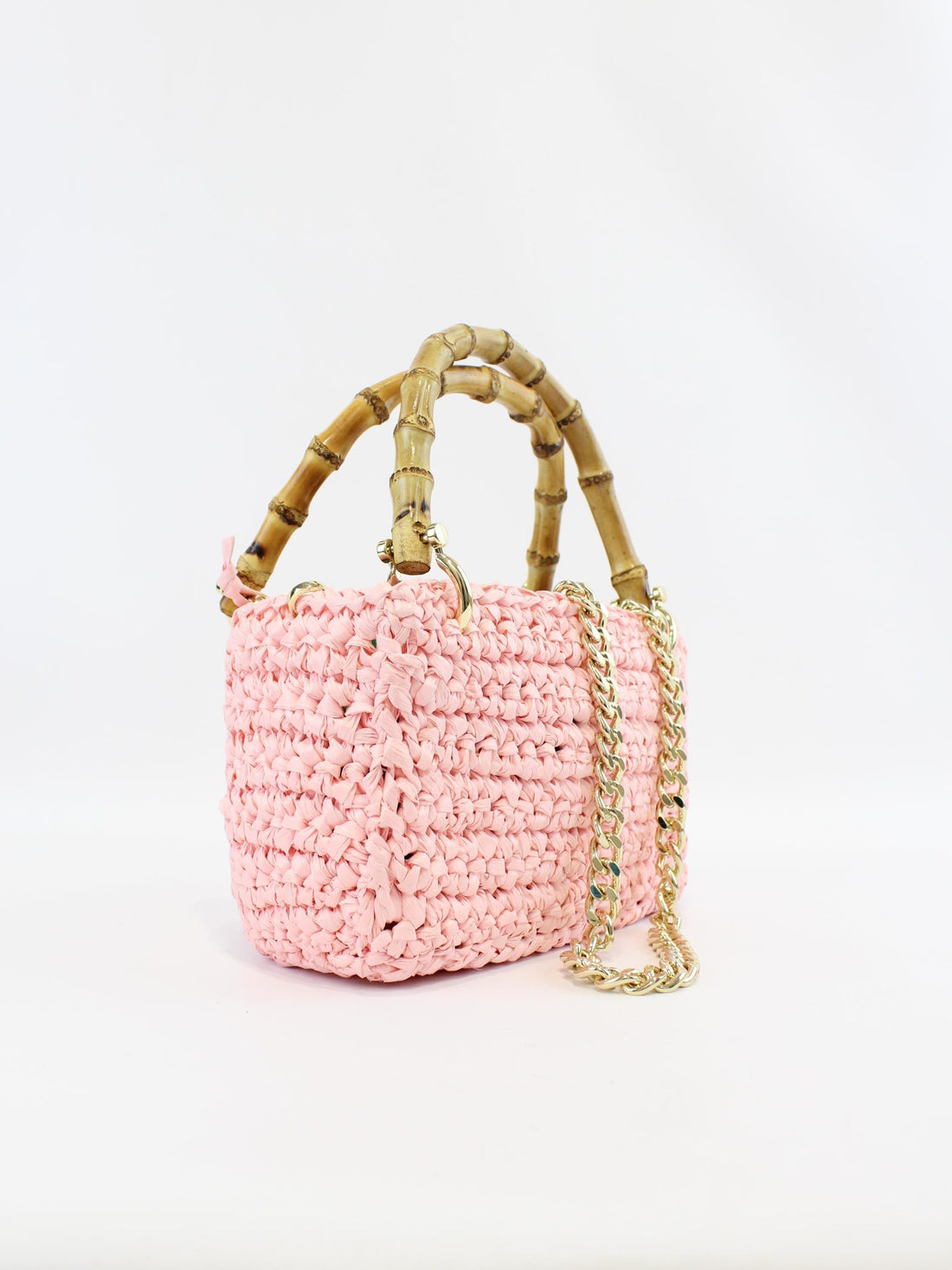 borsa manici bambù METEORA ROSE CHICA 
