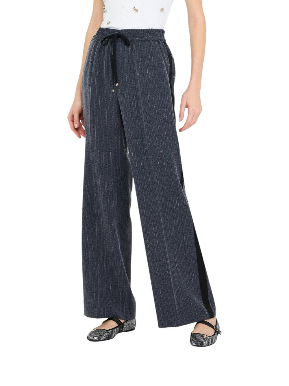 pantalone gessato CF5339T054A C3781 LIU JO BLACK 