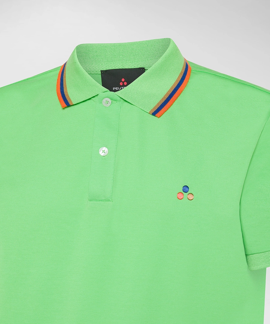 Polo con logo in contrasto multicolor PEU4699 99012184 681 PeUTEREY 