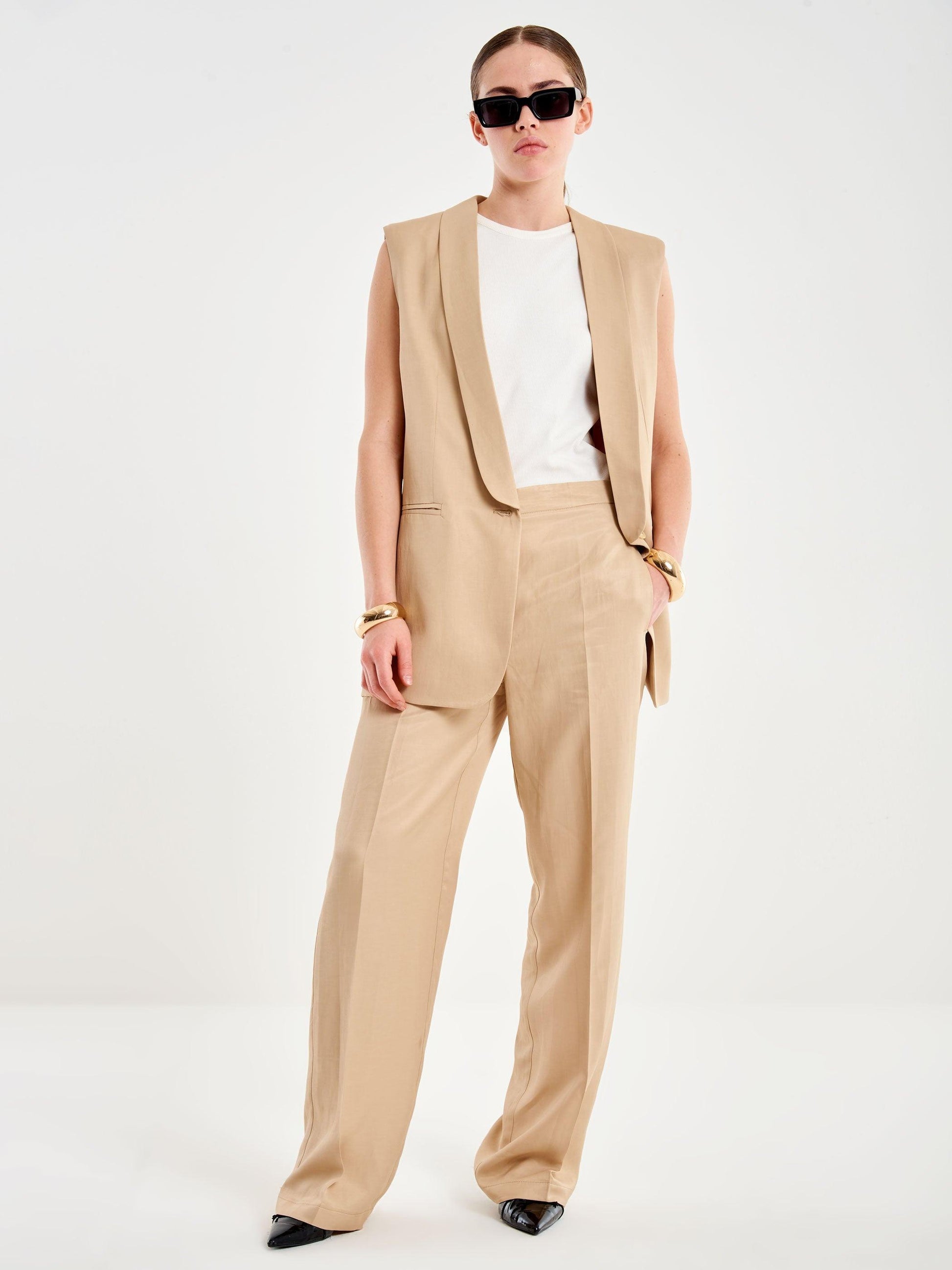 pantalone a palazzo TAB 0250 BEIGE VICOLO 