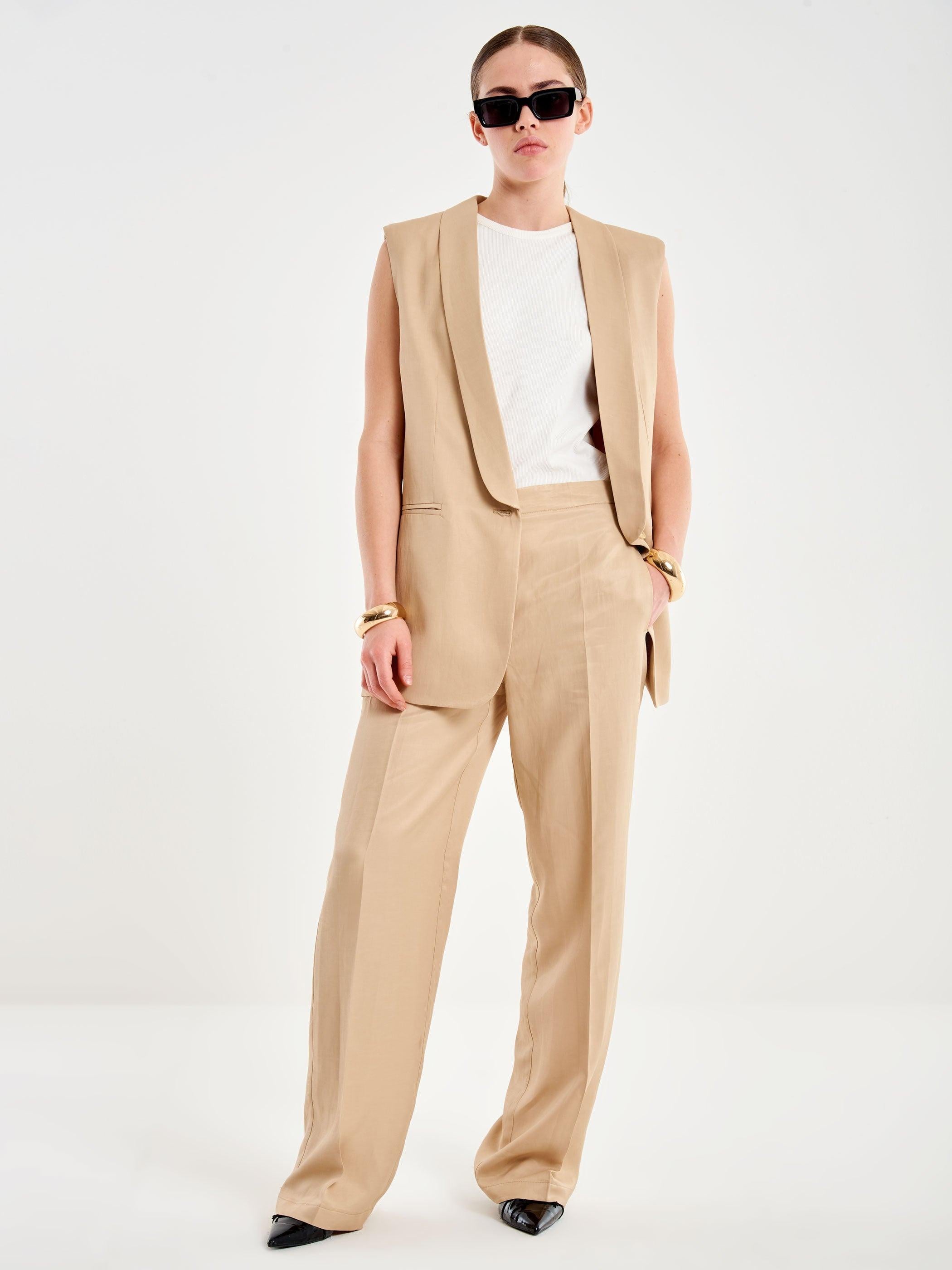 pantalone a palazzo TAB 0250 BEIGE VICOLO 