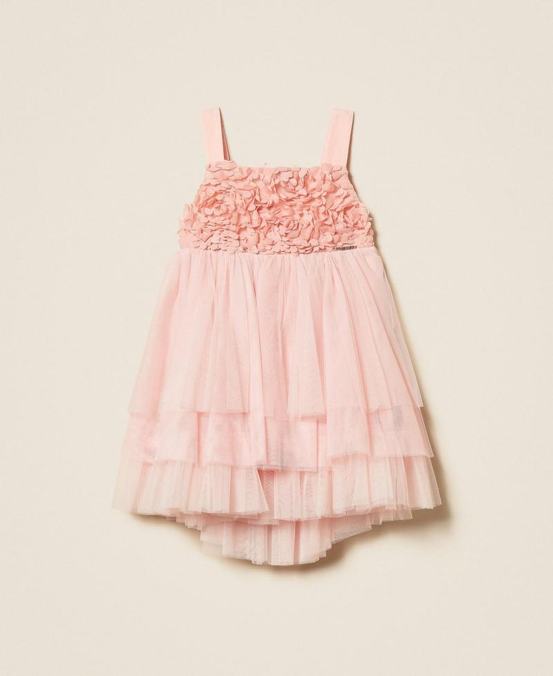 abito corto con tulle e volant 261GB2104 10021 TWINSET GIRL 