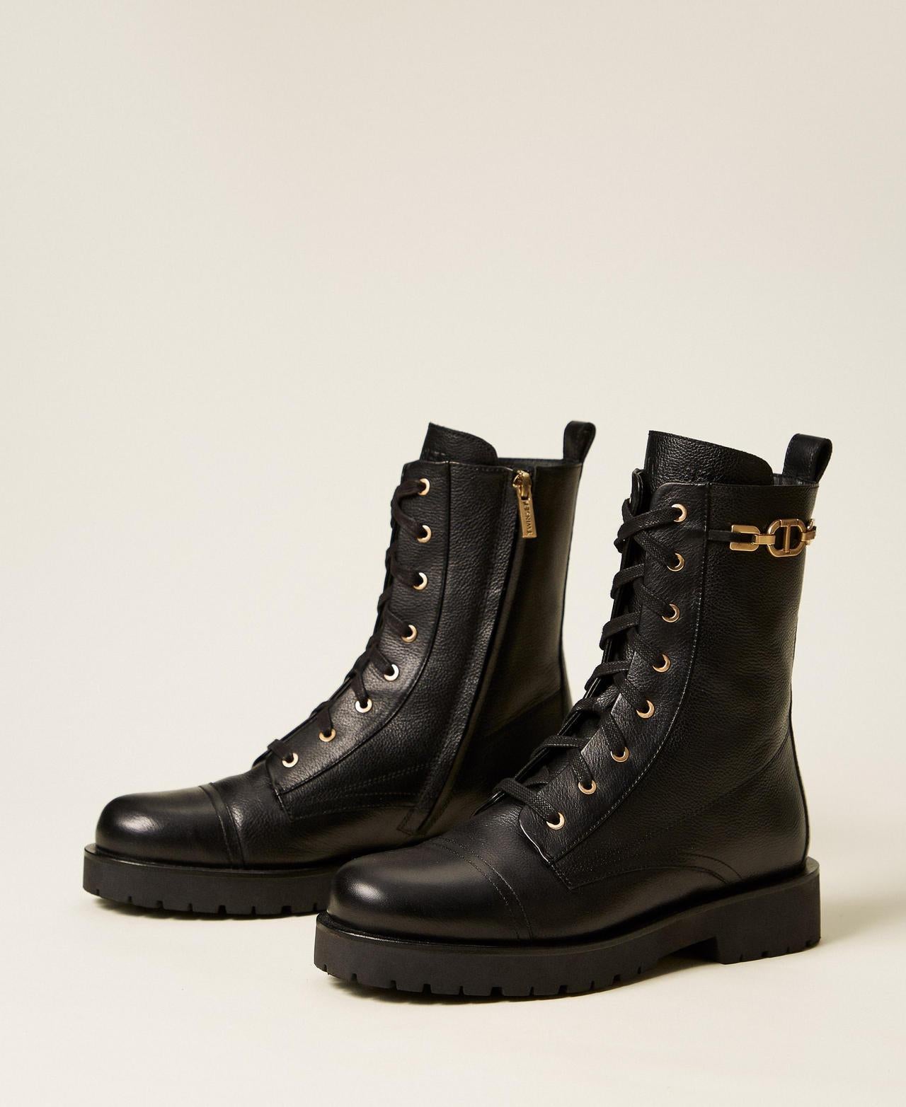Anfibio in pelle con catena 252TCP150 00006 TWINSET 