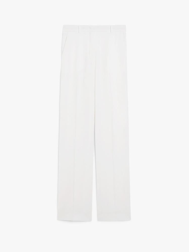 pantalone dritto in satin lana QUASAR 010 MAXMARA 