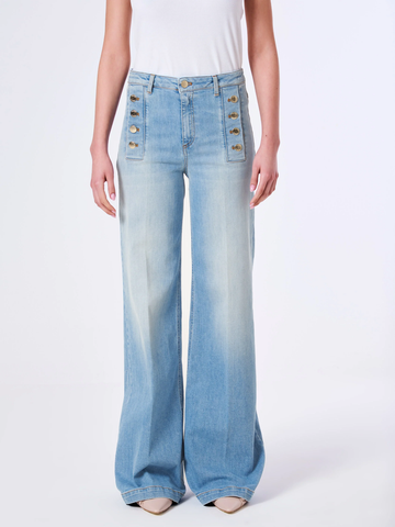 Jeans giudith con bottoni DB5060 DENIM VICOLO 