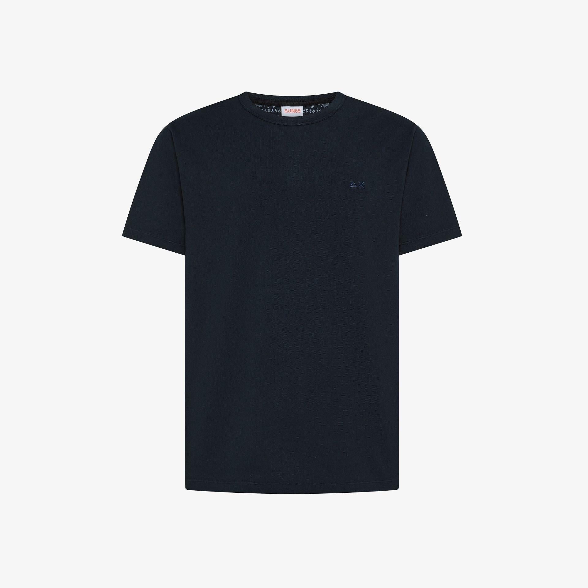 t-shirt maniche corte con logo T36123 NAVY BLUE SUN68 