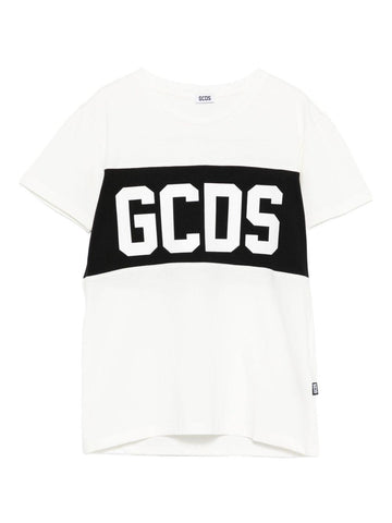 T-shirt con logo contrasto B2JU2329JF1 15 BONE GCDS 