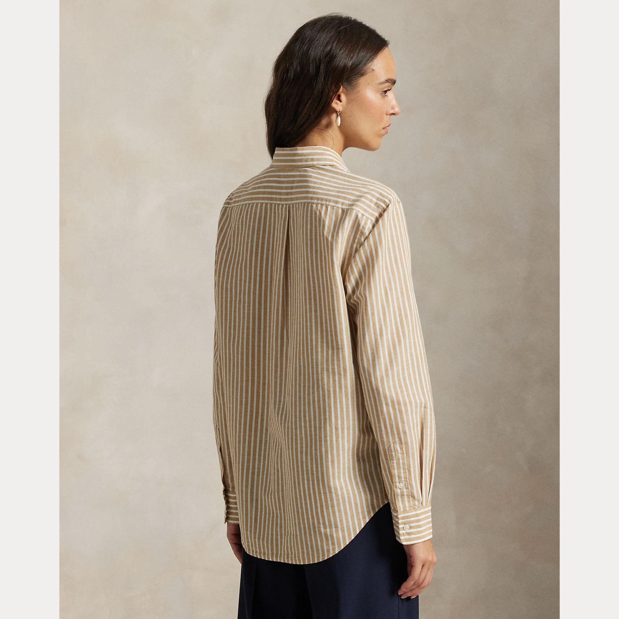 camicia in cotone e lino a righe 211-971514 501 RALPH LAUREN POLO 