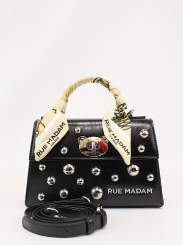 borsa mini teddy studs 1519 BLACK RUE MADAM PARIS 