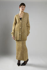 GLAMOROUS cardigan over in lamè Gold