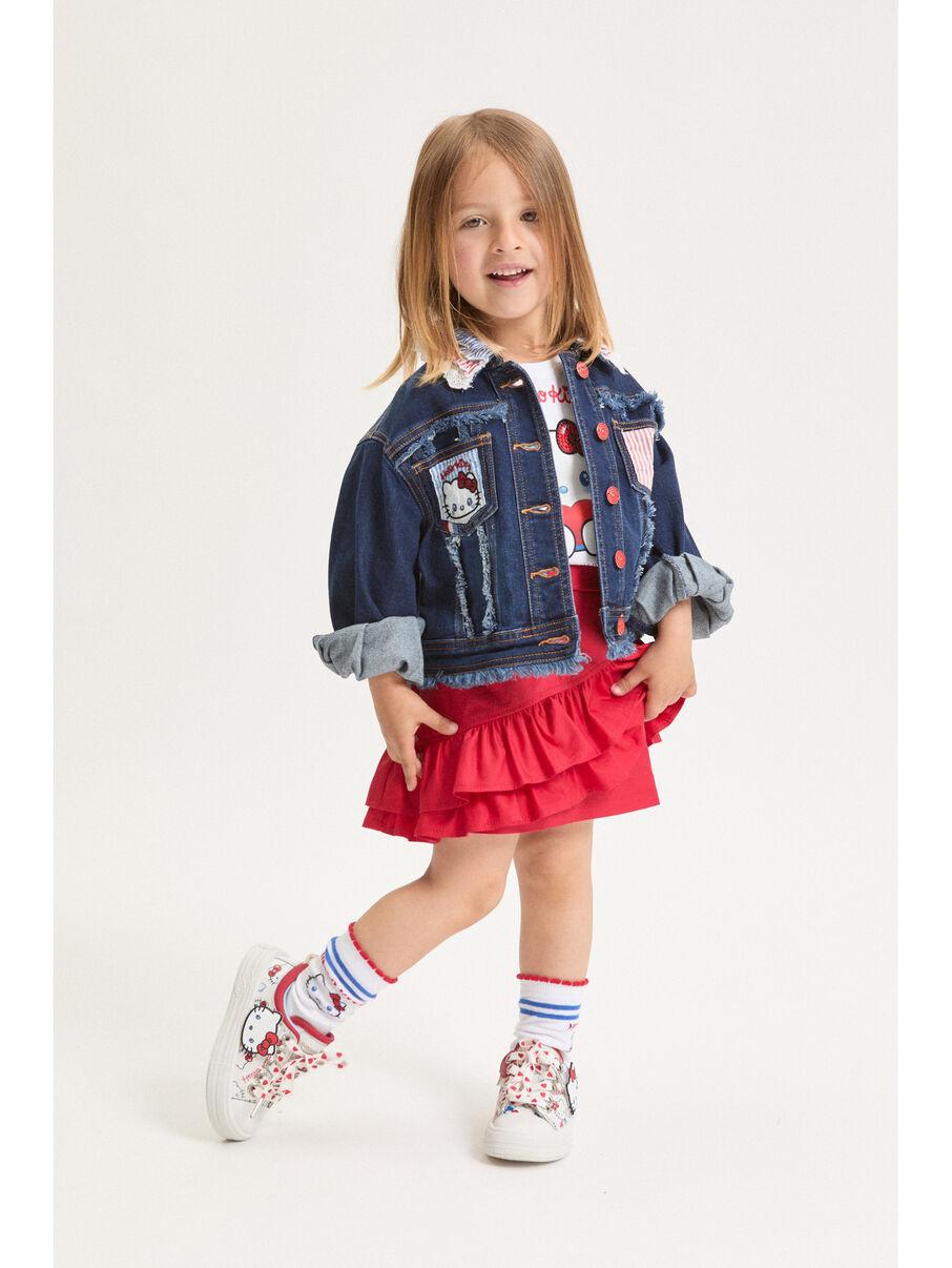 giacca con patch hello kitty 19G101 7015 0055 MONNALISA 