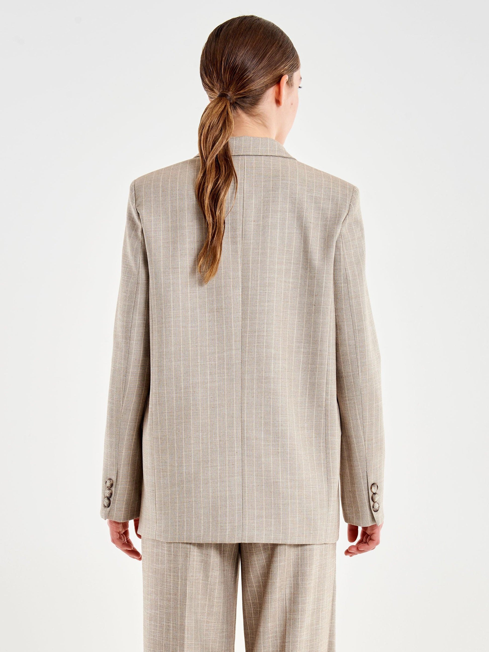 blazer con collo a revers a lancia TAB 0228 BEIGE VICOLO 