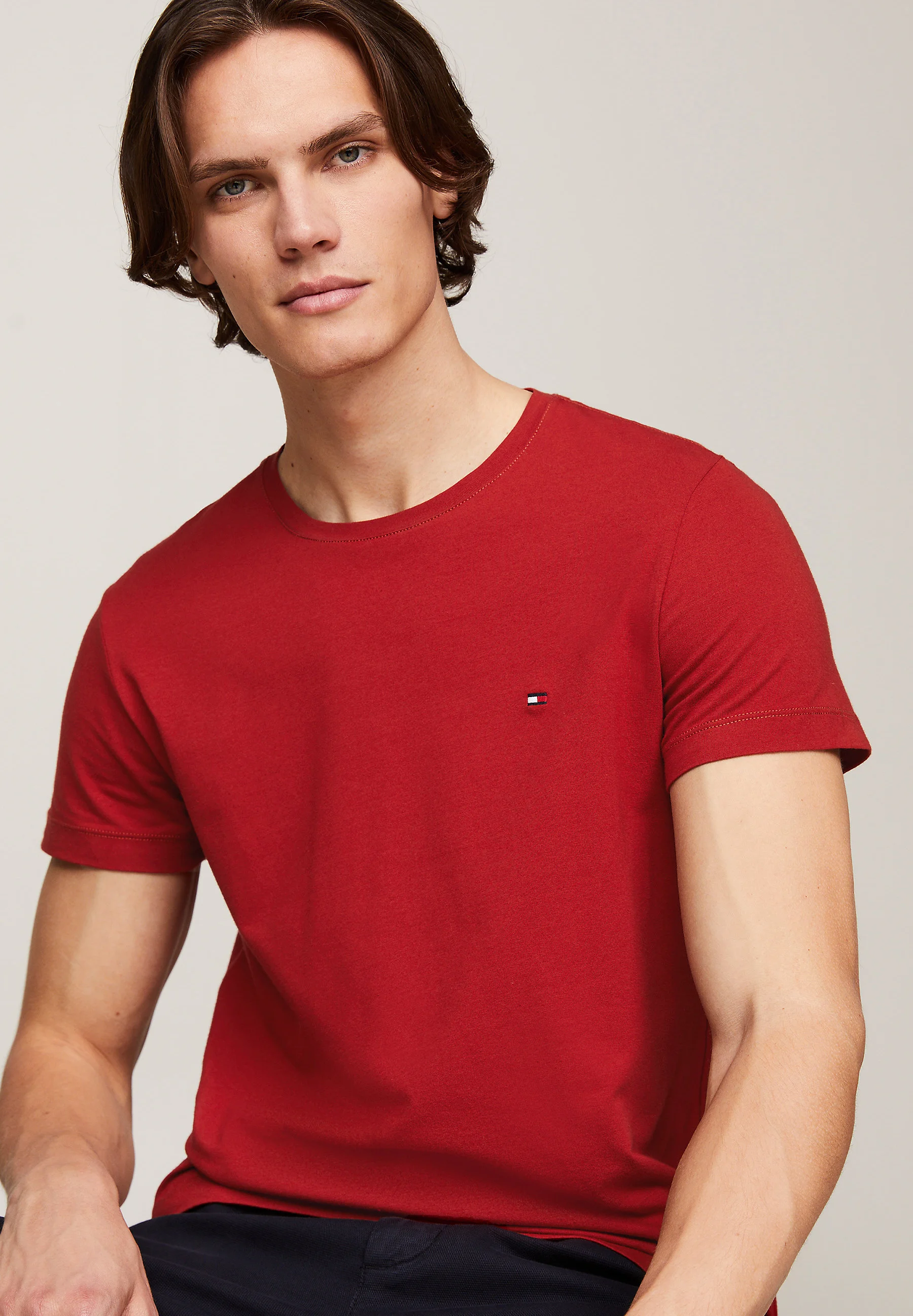 t-shirt slim con logo iconico MW0MW10800 XLG TOMMY HILFIGER 