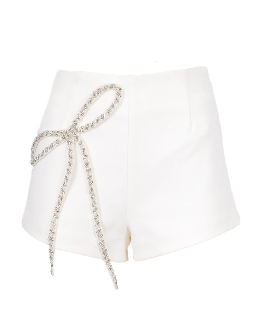 Shorts con fiocco in strass PORTOBELLO BIANCO ODI' ODI' 
