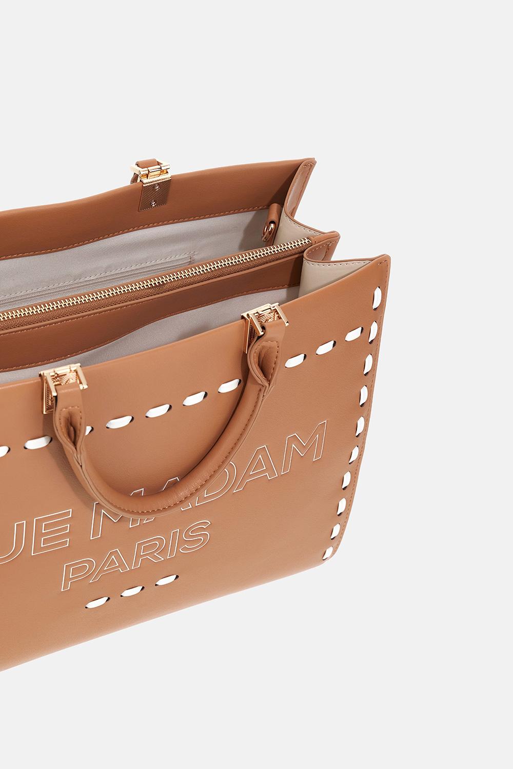 Borsa iconique mini tote 1532ICONIQUE COGNAC RUE MADAM PARIS 