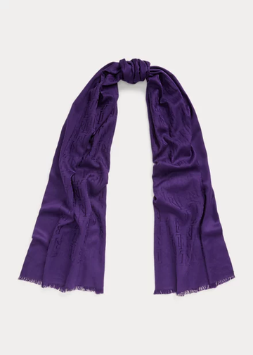 sciarpa con loghi all over 454-927104 004 LAUREN RALPH LAUREN 
