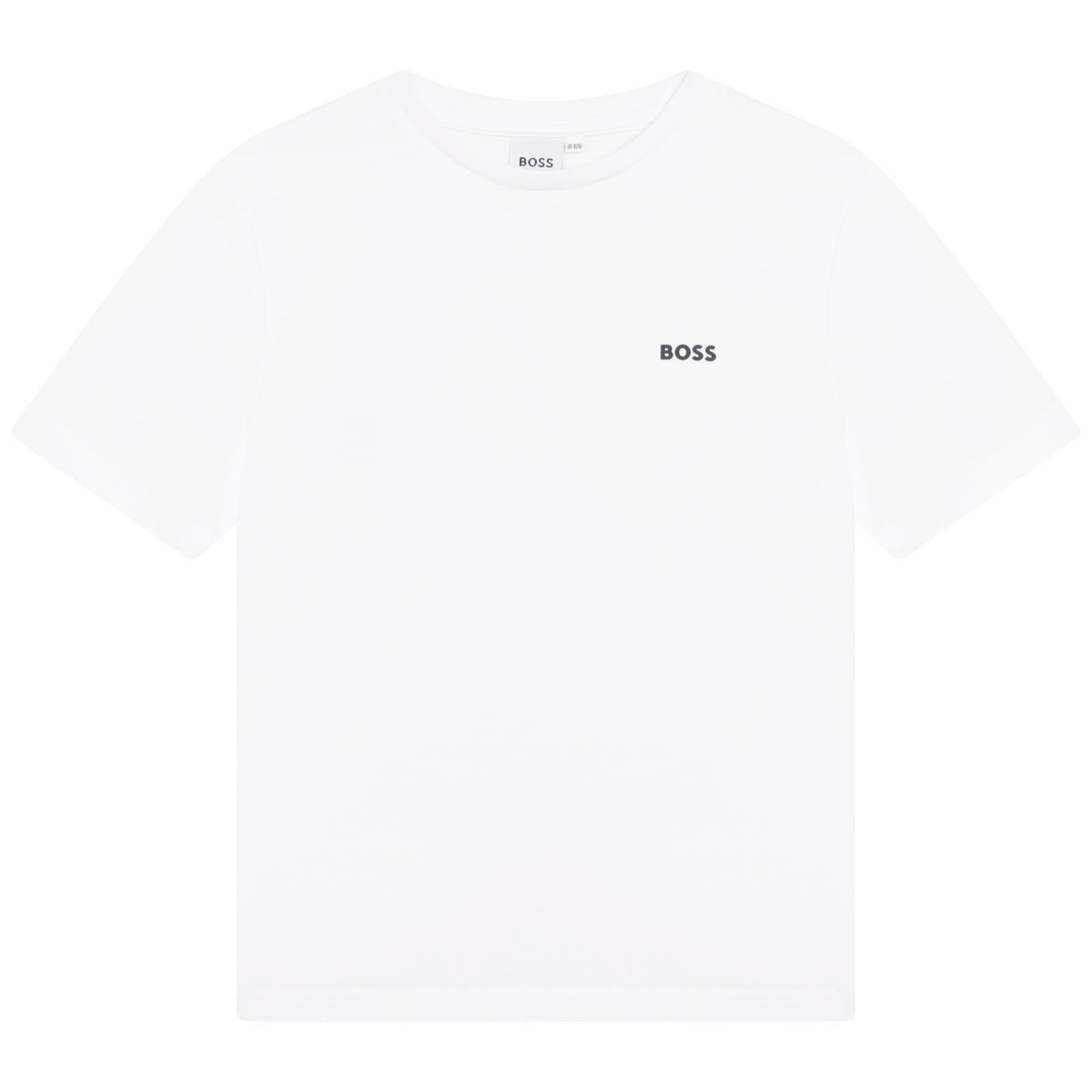 t-shirt mini logo petto J25P23 10P BOSS 
