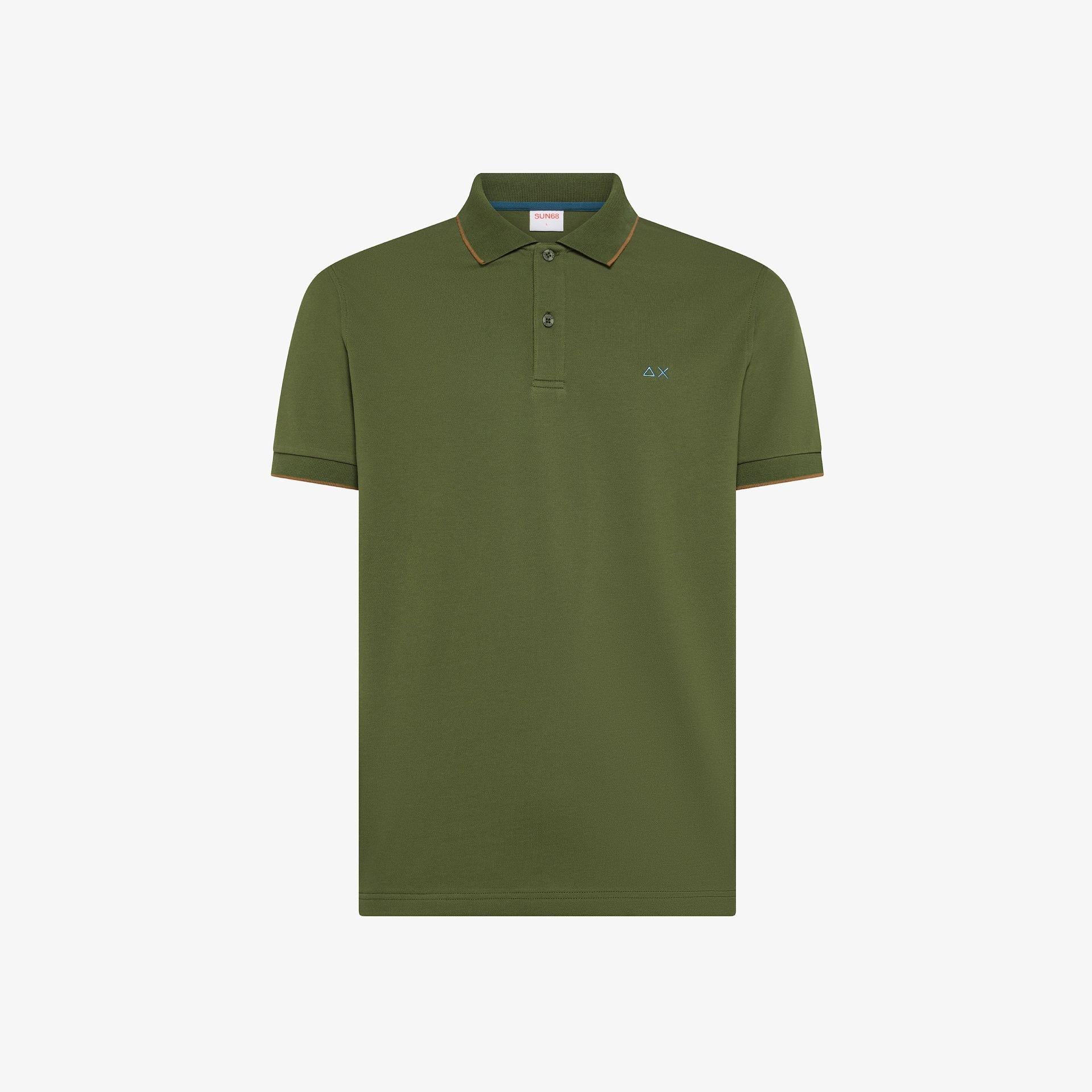 polo small stripe A36111 VERDE SCURO SUN68 
