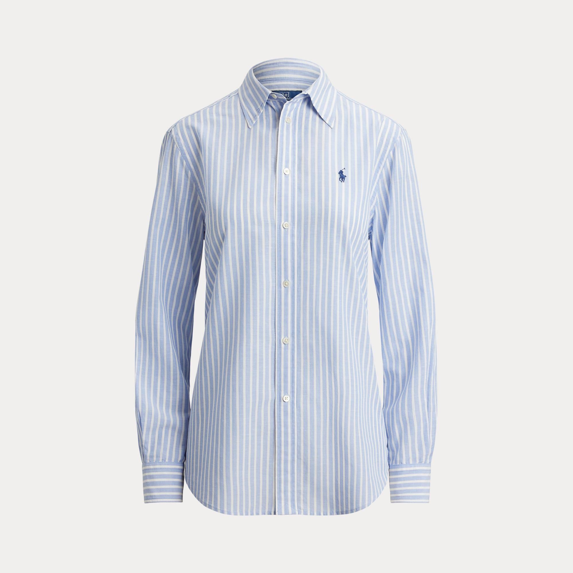 camicia in cotone e lino a righe 211-971514 503 RALPH LAUREN POLO 