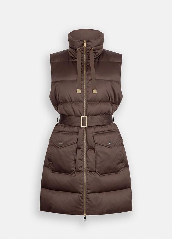 gilet lungo imbottito MF5292T017A 90915 LIU JO WHITE 