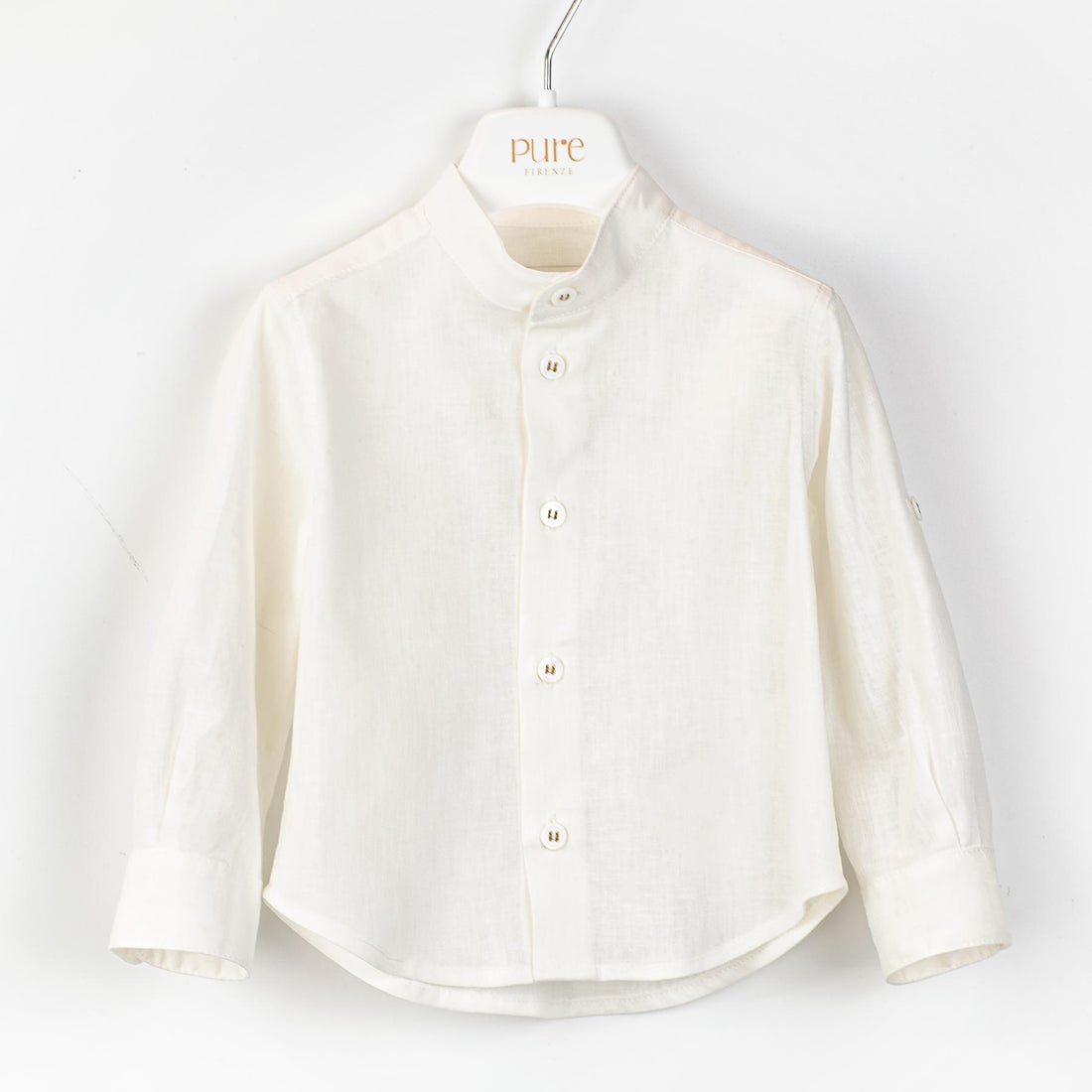 camicia con bottoncini PC03176 PANNA PURE FIRENZE 