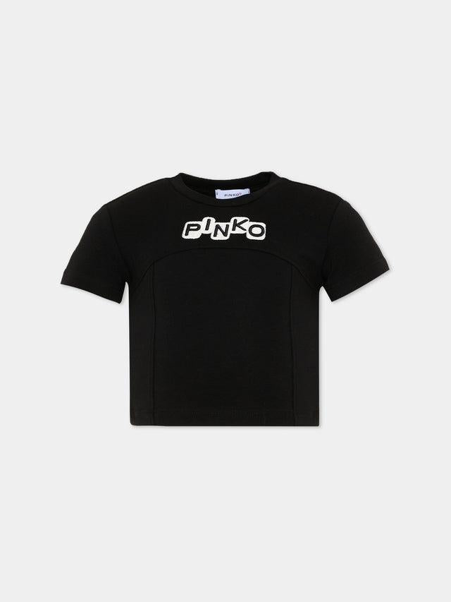 t-shirt con logo pinko KFTS038 JEO17 0989 PINKO 