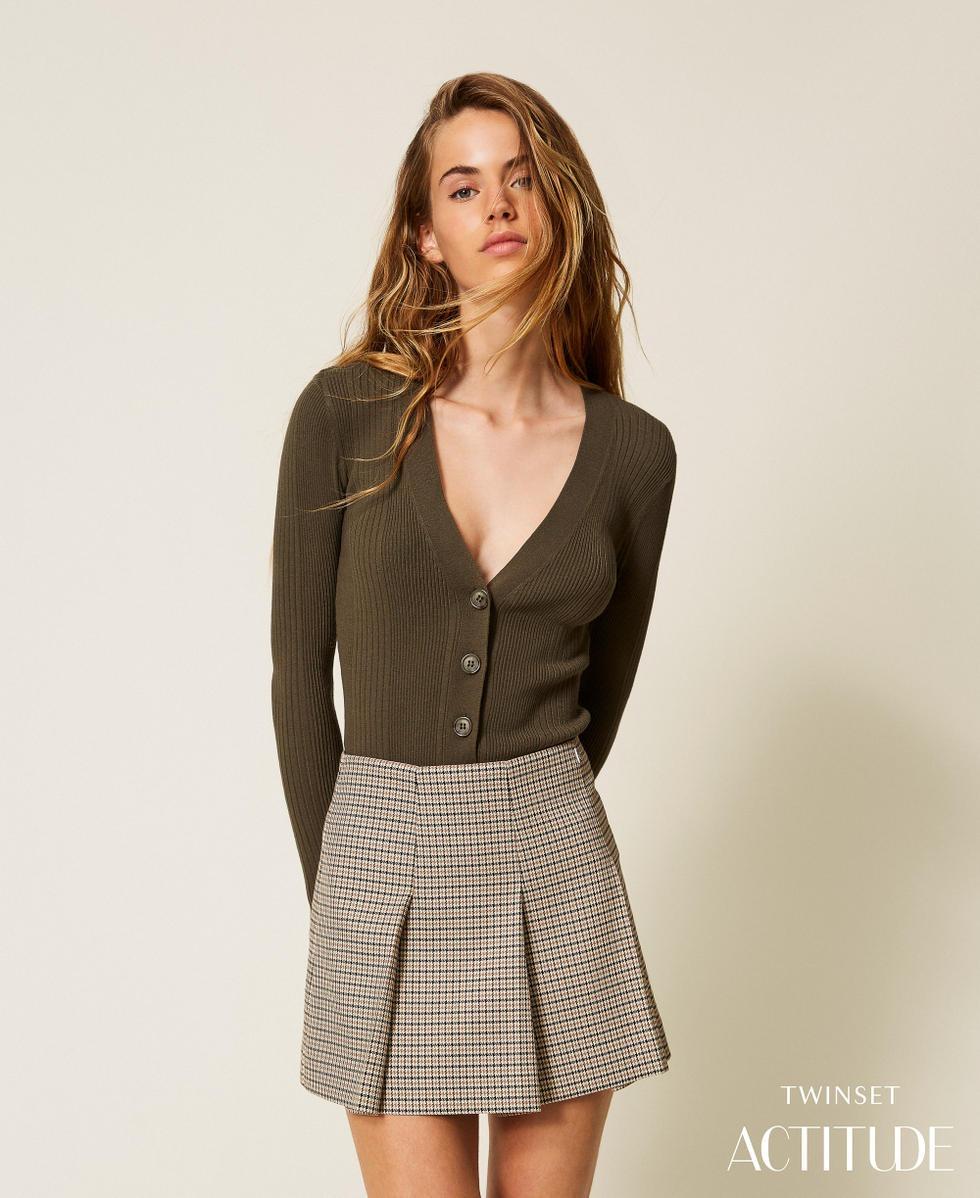minigonna in pied de poule 252AP2245 12667 TWINSET ACTITUDE 