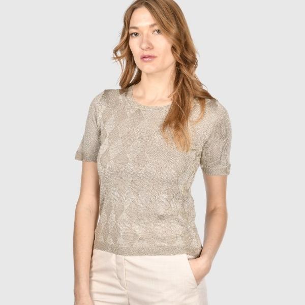 t-shirt in maglia lurex 57212 23010 120 GRAN SASSO 