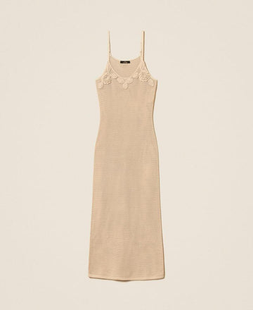 abito lungo in maglia a rete 261AT3020 13362 TWINSET ACTITUDE 