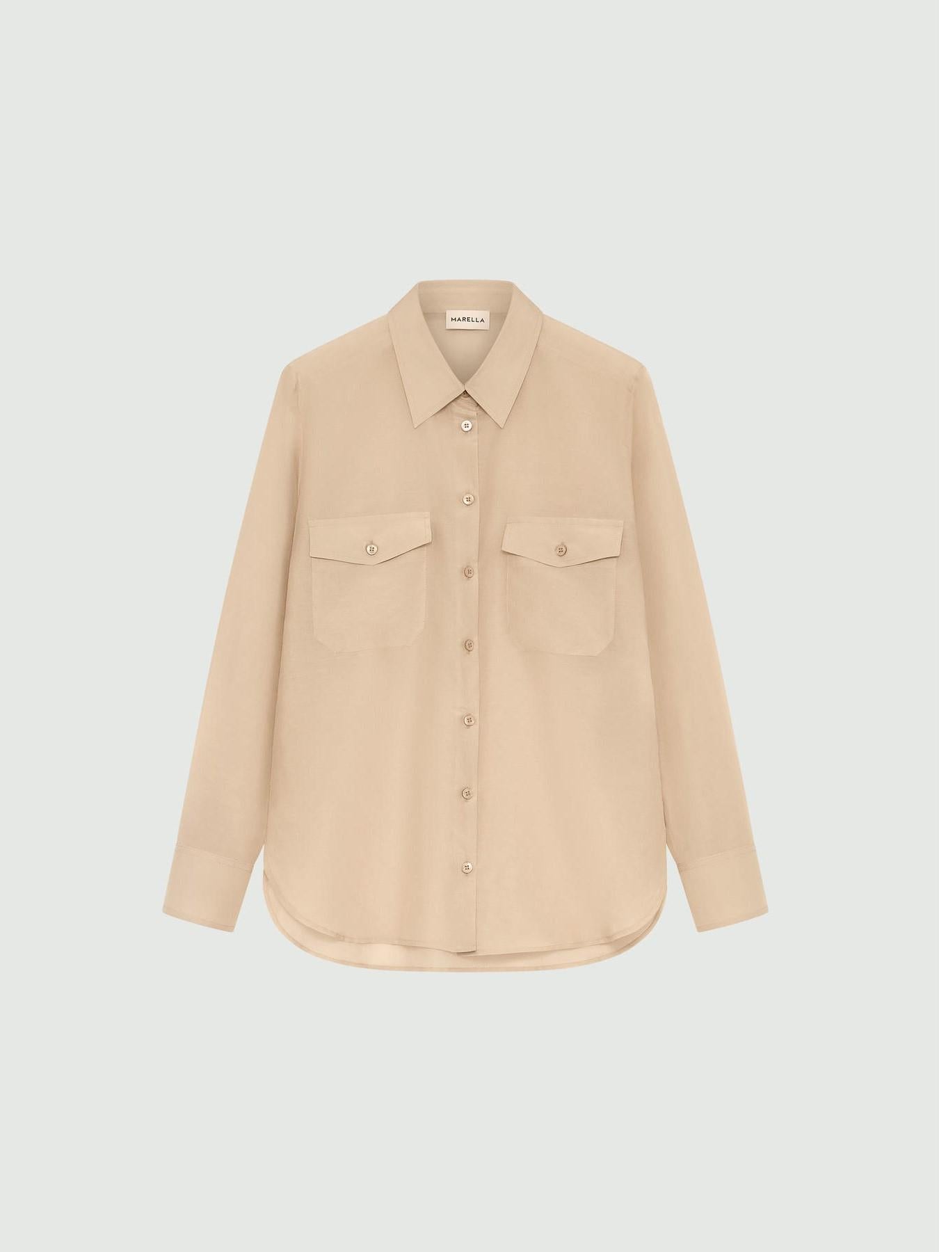 camicia in mussola di cotone e seta FREDA 002 MARella 