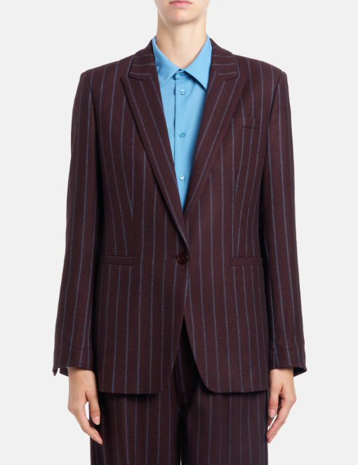 blazer in flanella a righe DJ524ES0075DXXX527 DONDUP