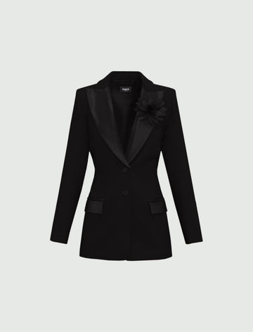 blazer monopetto con scollo in raso SONNI 009 EMME MARELLA 