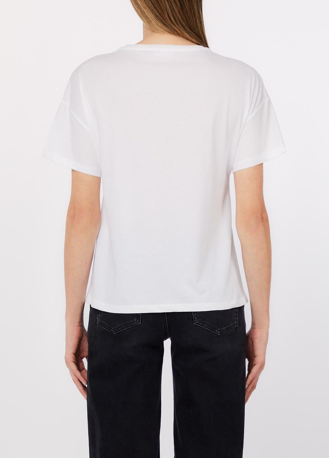 t-shirt con patch WA6414JS923 P9434 LIU JO WHITE 