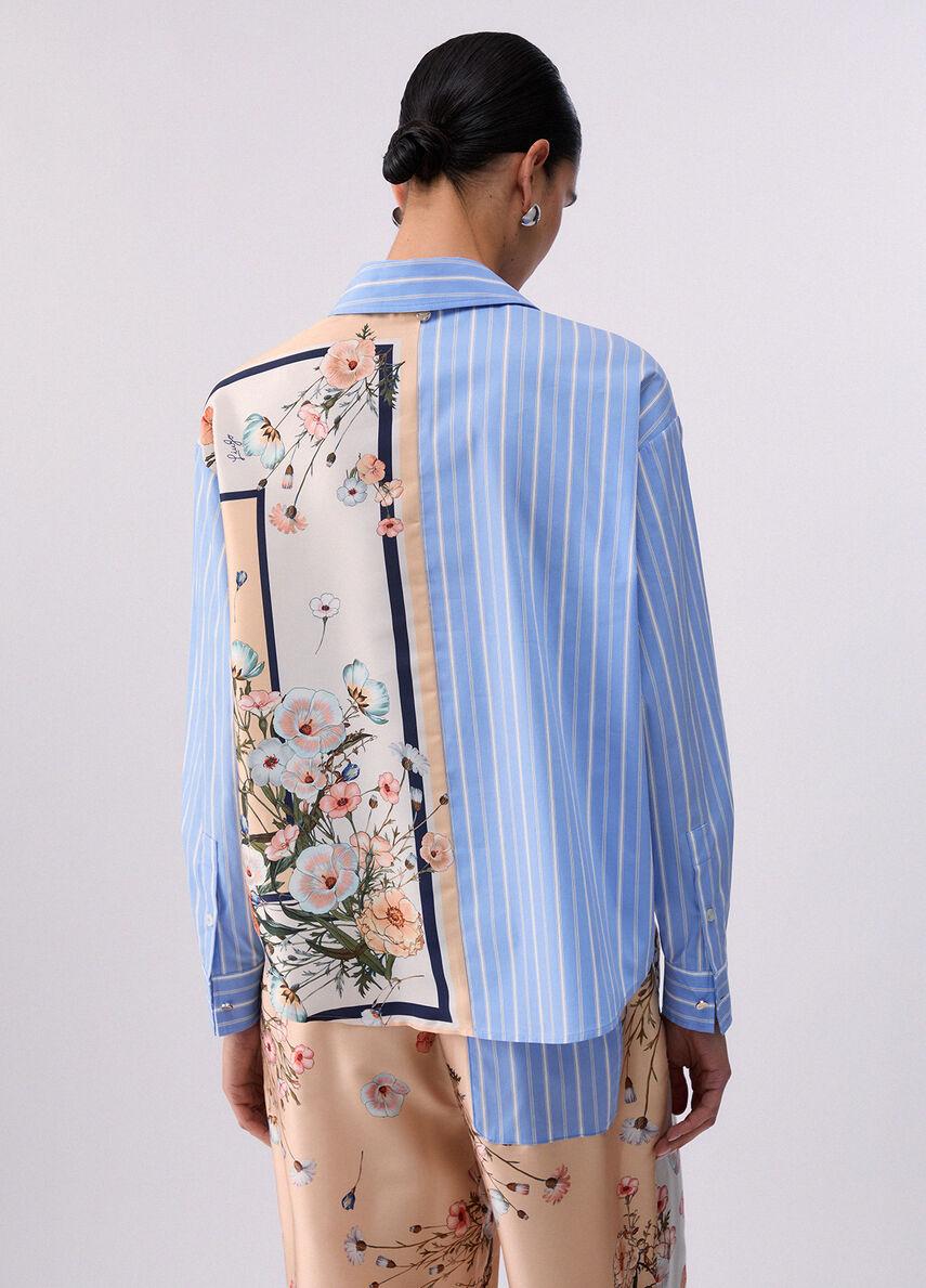 camicia in popeline di cotone WA6383T2555 P9547 LIU JO WHITE 