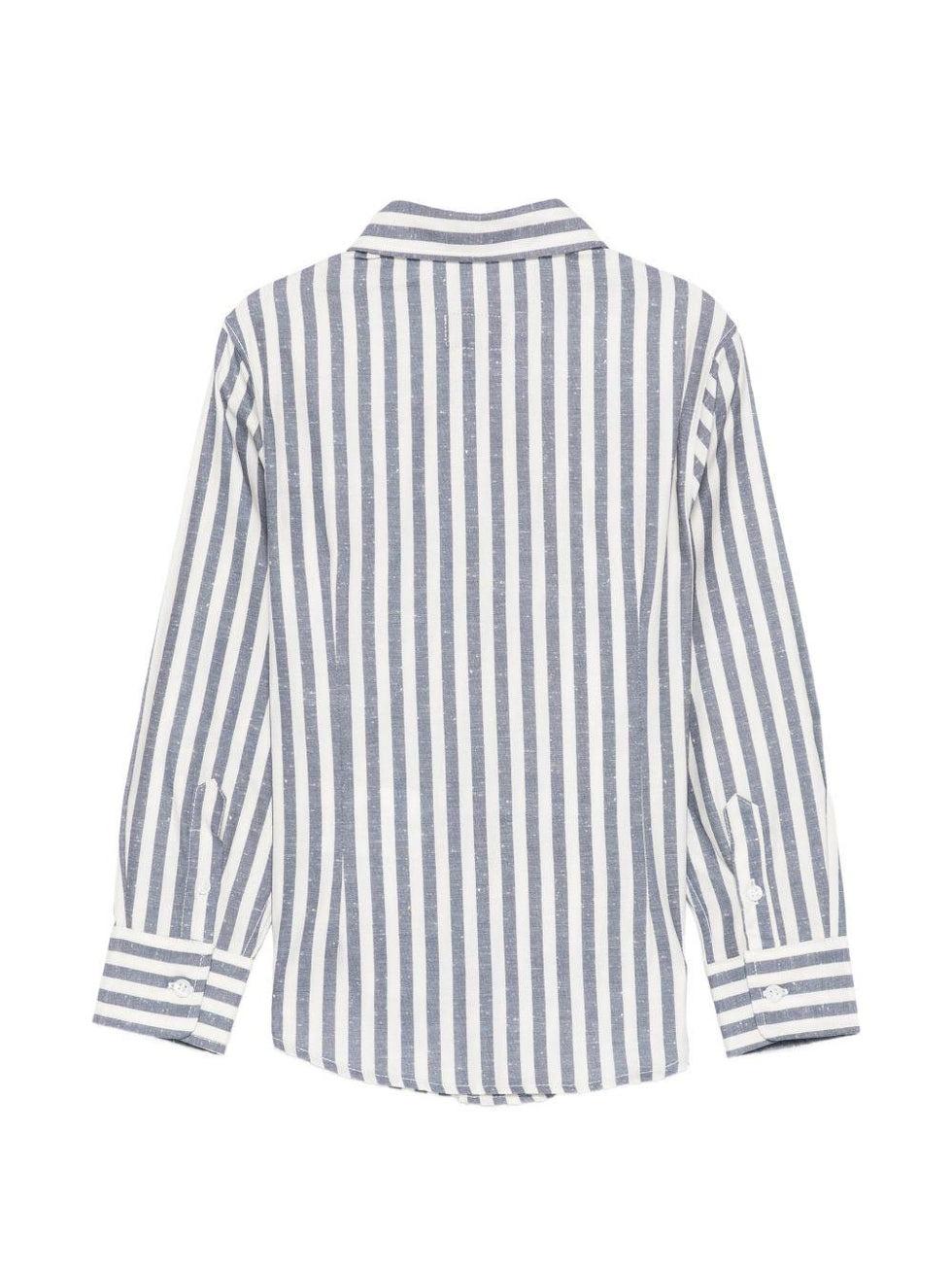 camicia a righe FY5P30 Z3691 101BL IVORY/BLUE FAY 