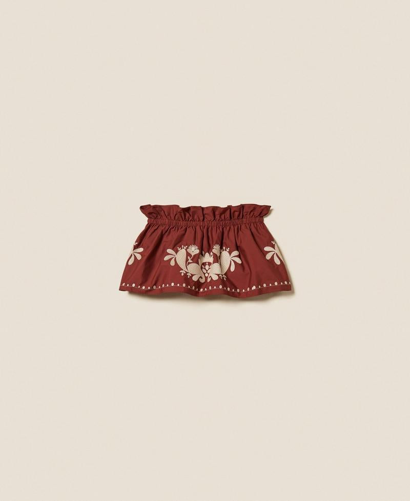 top in popeline con ricami scollo 261AT2042 00260 TWINSET ACTITUDE 