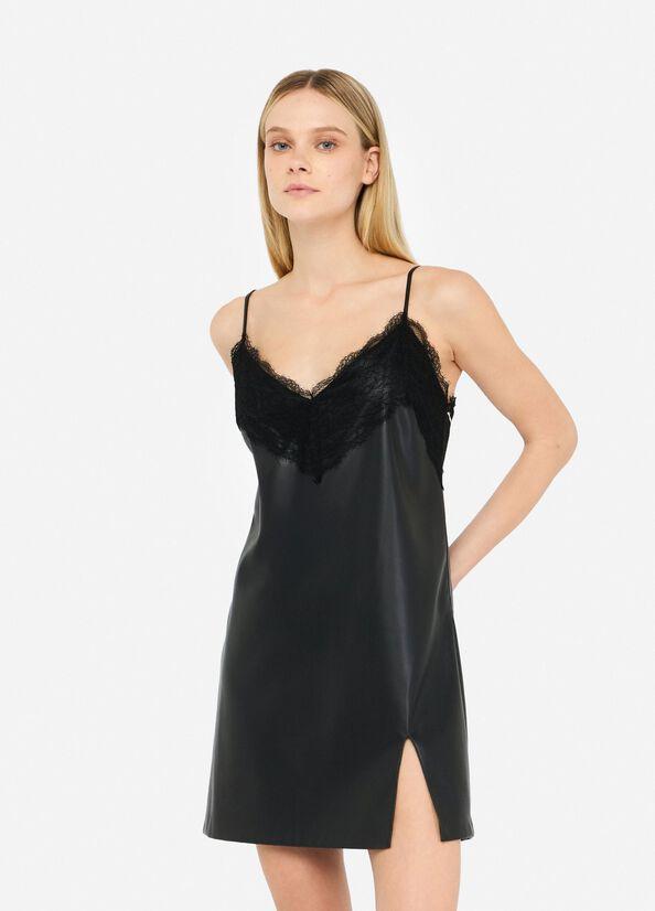 abito con pizzo CF5380E0624 22222 LIU JO BLACK 