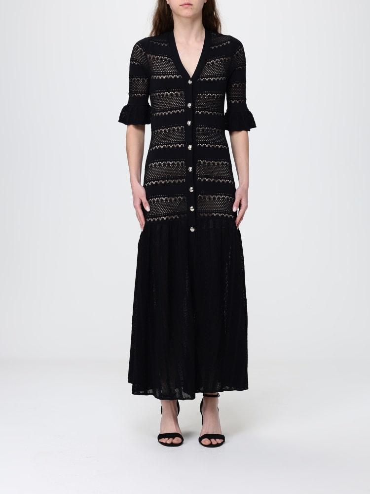 abito lungo in maglia CA6242MS55N 22222 LIU JO BLACK 