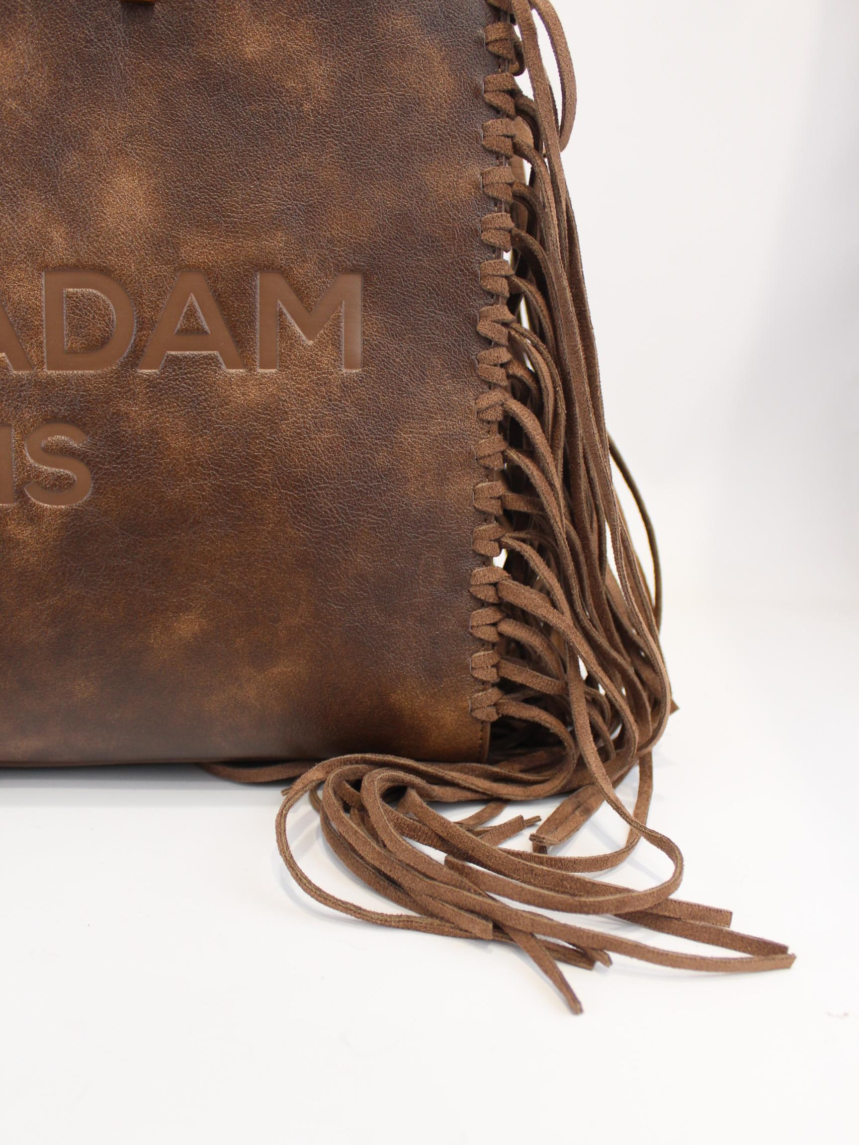 borsa tote texas con frange 1477 VINTAGE BROWN RUE MADAM PARIS 