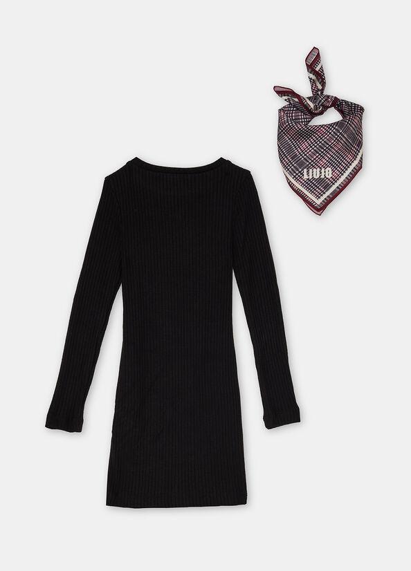 abito con foulard GF5176J3774 22222 LIU JO JUNIOR 