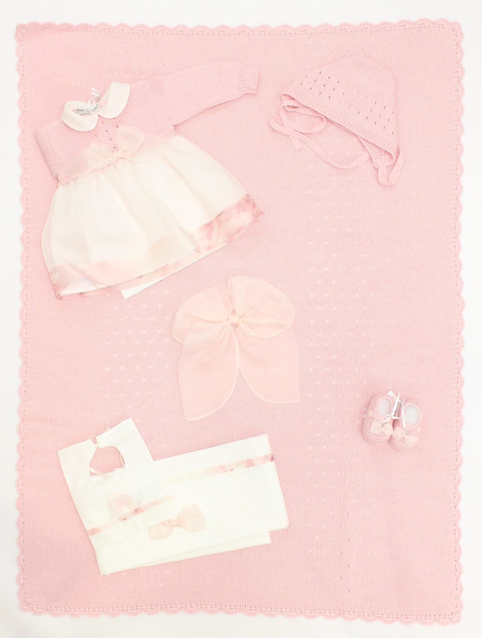 Coperta in lana diamante con fiocco DIAMANTE COPERTA UNI PICCOLA GIUGGIOLA 