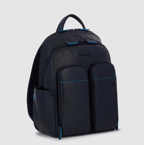 zaino con protezione in pelle CA5574B2V BLU PIQUADRO 