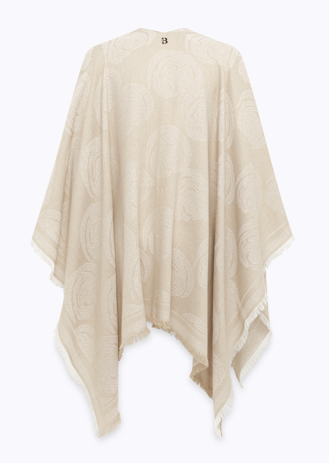 poncho jacquard a rose NA6001T488A 10110 Blugirl 