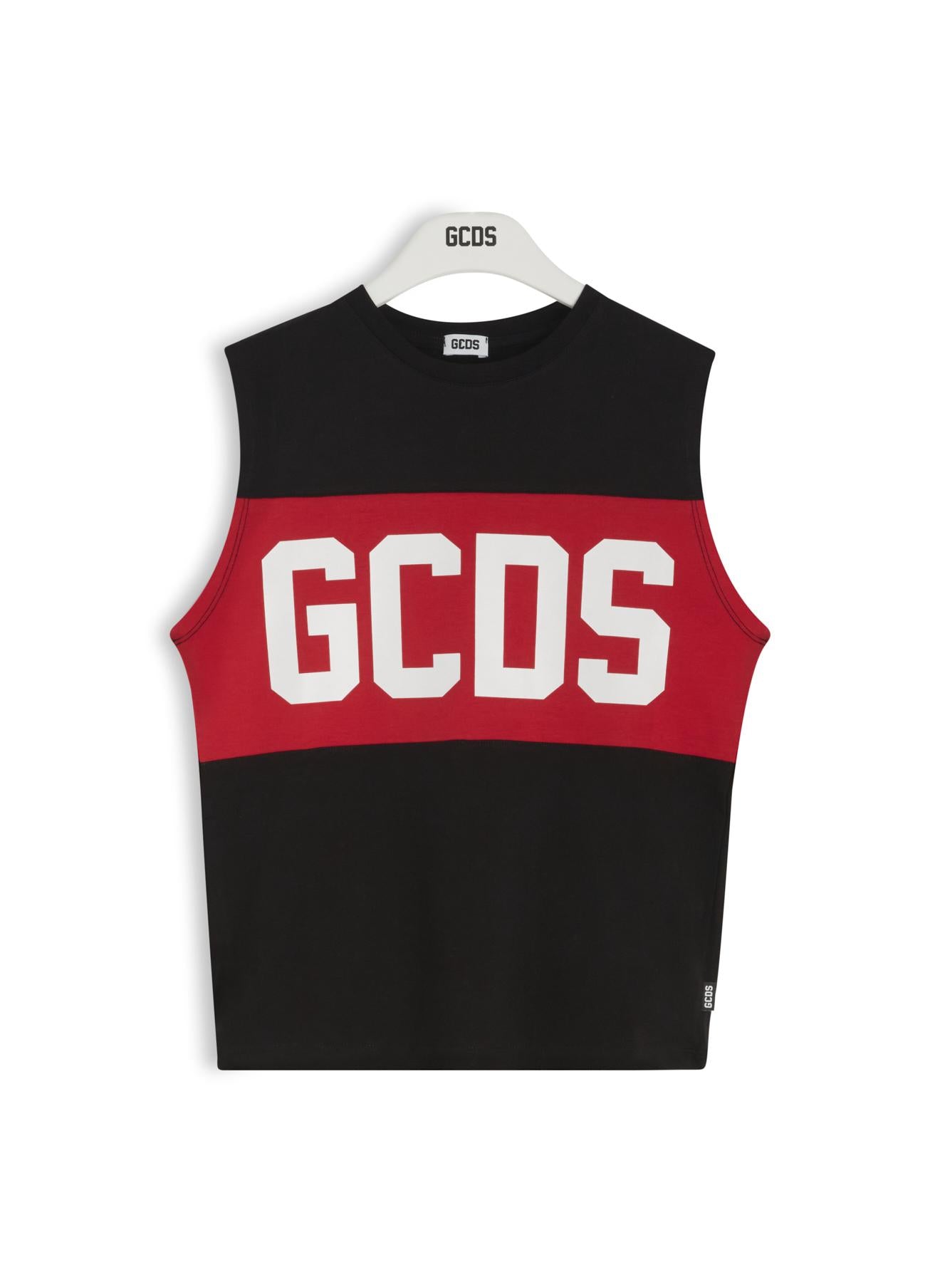 t-shirt smanicata con logo ZOUJQC586J105 999R GCDS 