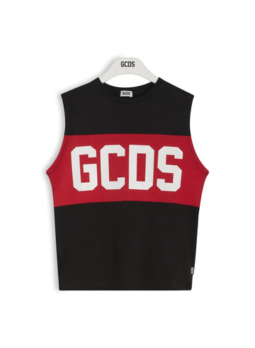 t-shirt smanicata con logo ZOUJQC586J105 999R GCDS 