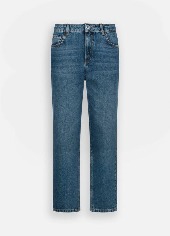 jeans straight a vita alta UF5019D4927 78934 LIU JO DENIM 